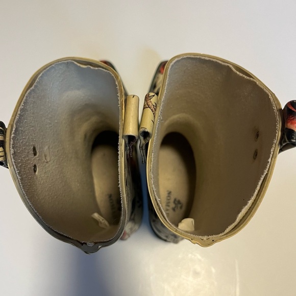 Nomad Yippy Skull Roses Cowboy Rain Boots Size 9 - Picture 11 of 13